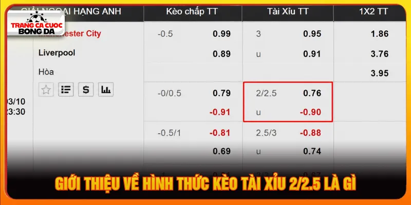 Người mới cần nắm vững khái niệm tài xỉu 2/2.5 là gì
